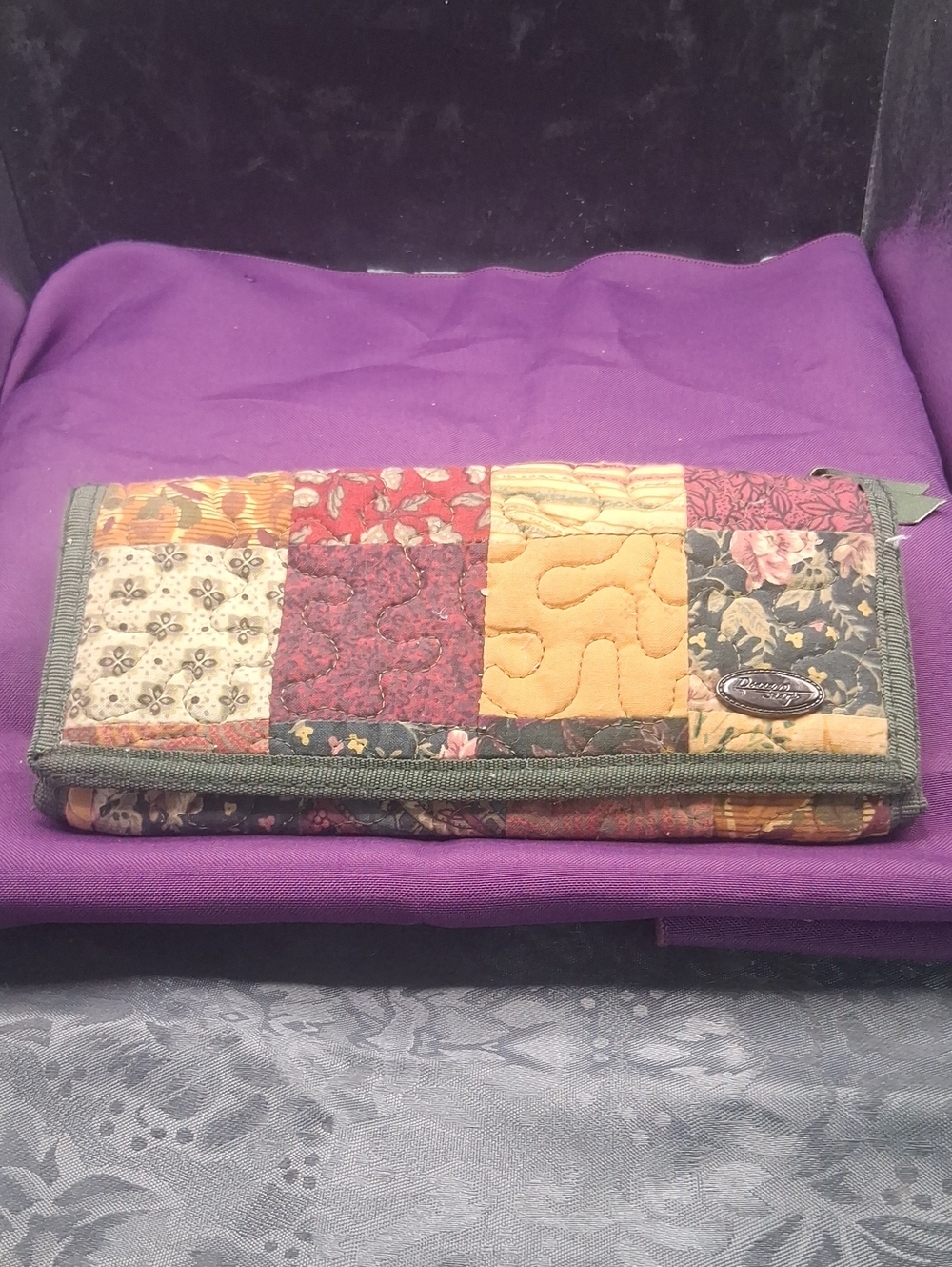 Donna Sharp Vintage Patchwork Quilted Clutch Wallet